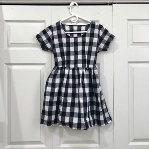 Checkered Black & White Dress